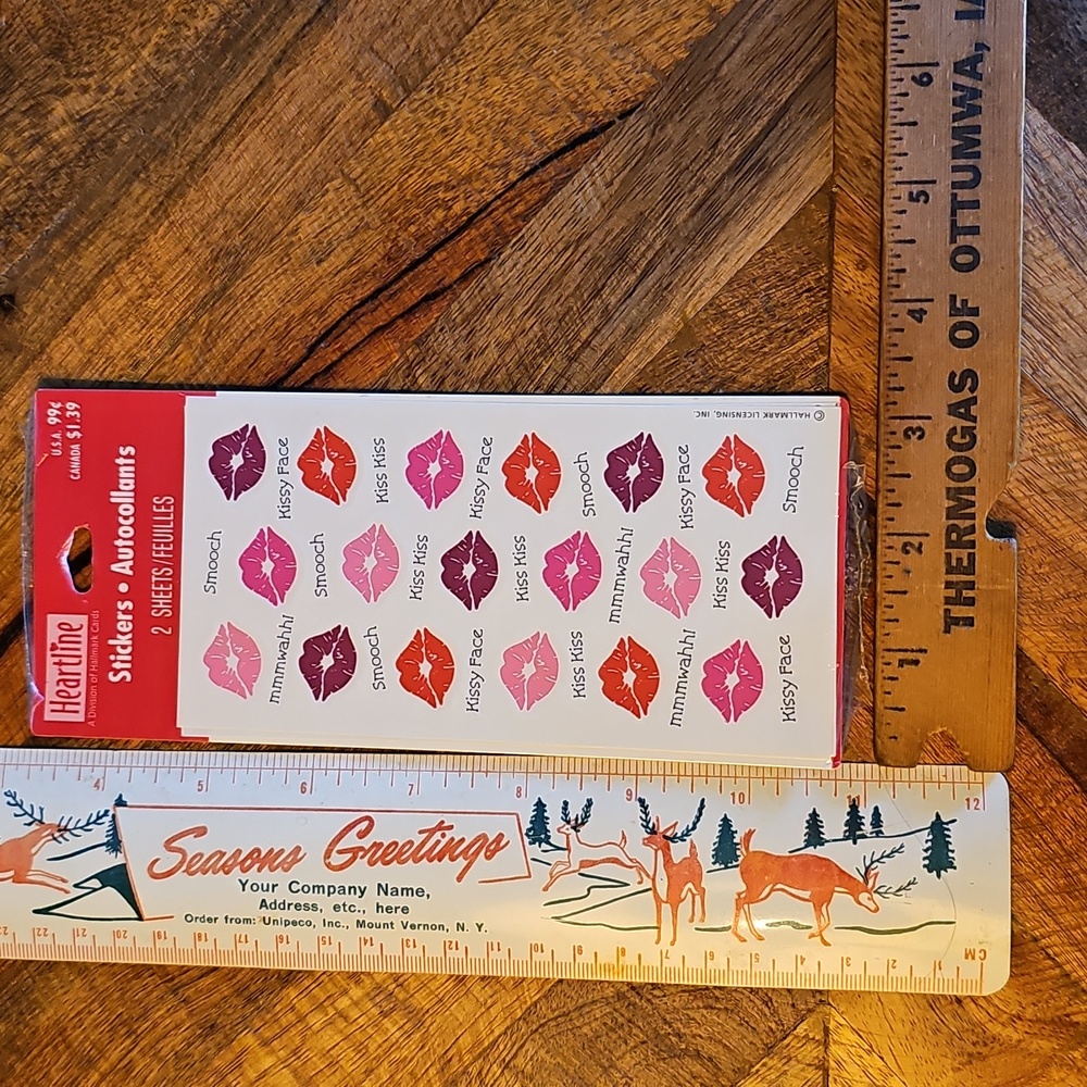Heartline by Hallmark Kiss Lips stickers sealed